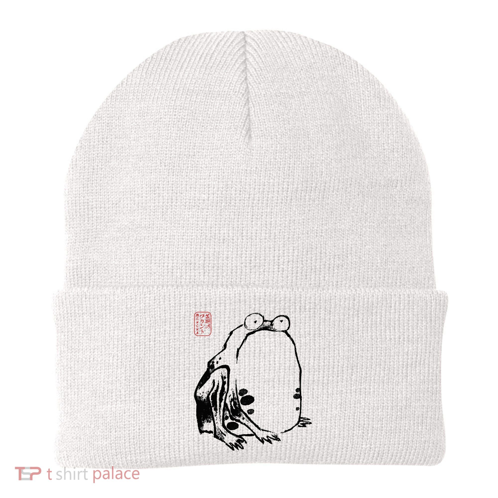 Japanese Grumpy Frog Ukiyoe Anime Japanese Beanie