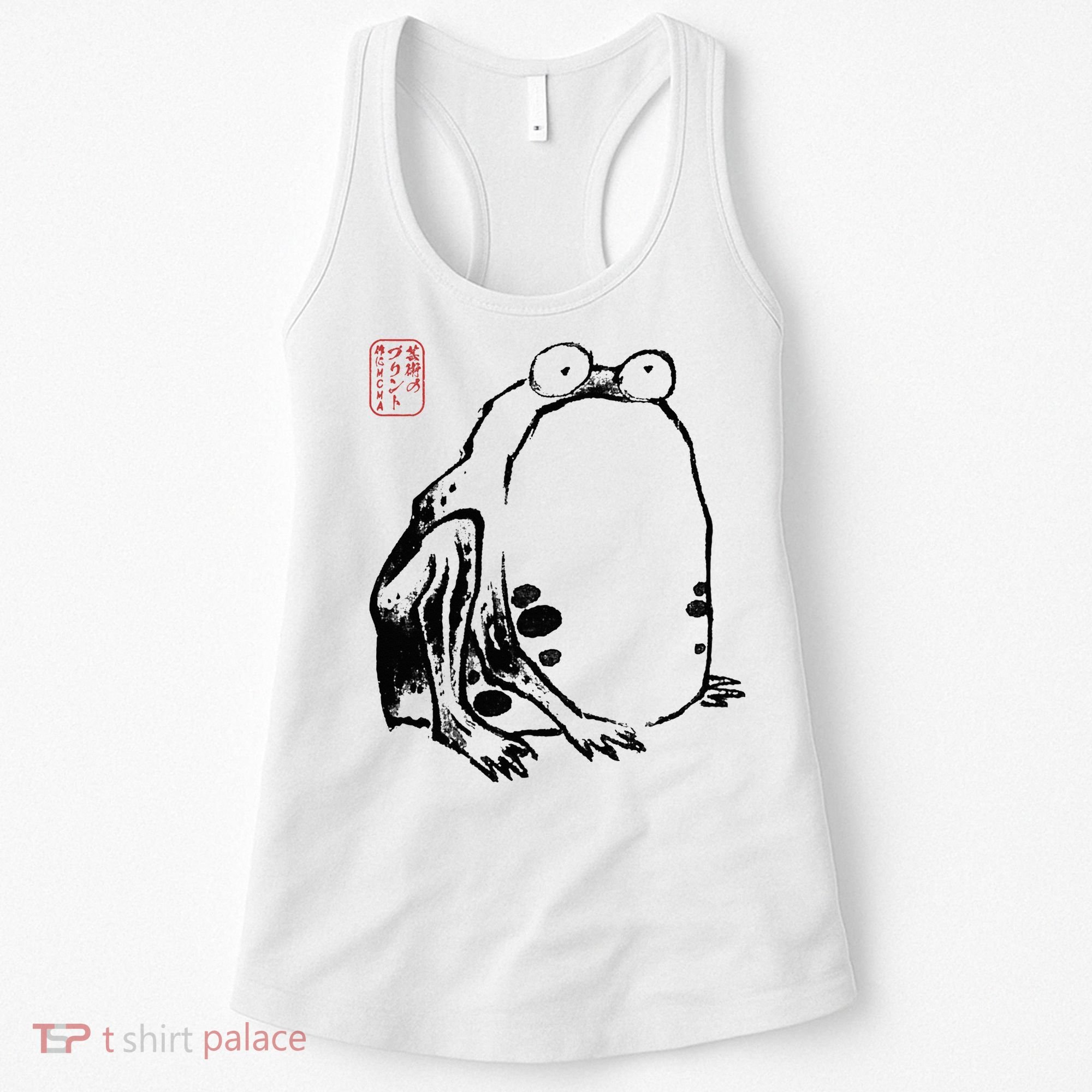Japanese Grumpy Frog Ukiyoe Anime Japanese Women's Tank Top