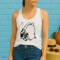 Japanese Grumpy Frog Ukiyoe Anime Japanese Women's Tank Top thumb 2