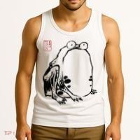 Japanese Grumpy Frog Ukiyoe Anime Japanese Tank Top thumb 3