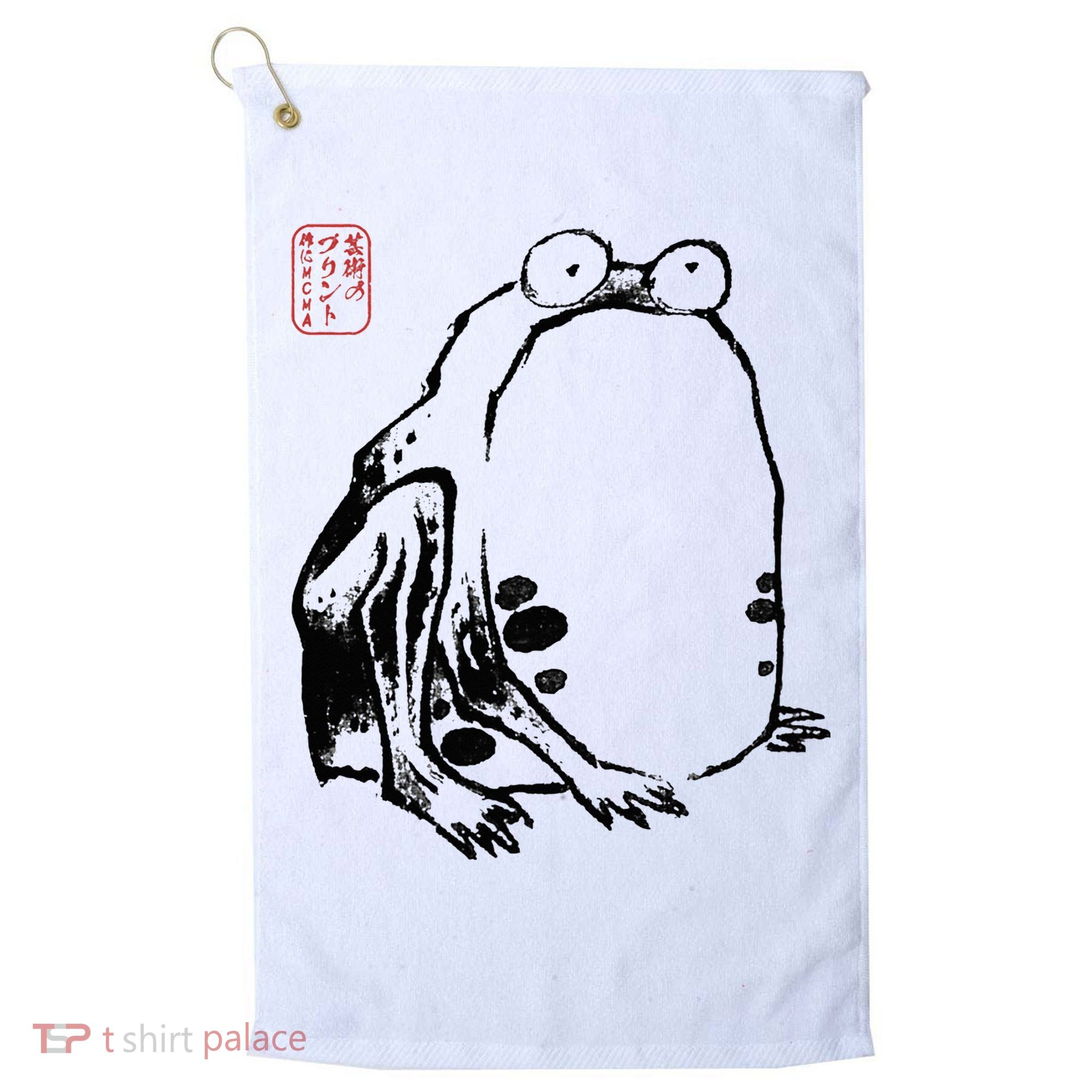 Japanese Grumpy Frog Ukiyoe Anime Japanese Golf Towel