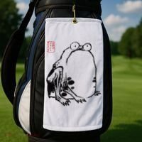 Japanese Grumpy Frog Ukiyoe Anime Japanese Golf Towel thumb 2