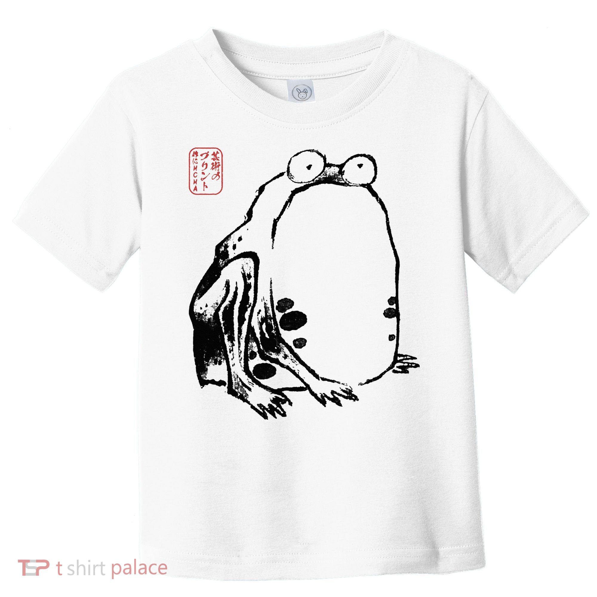 Japanese Grumpy Frog Ukiyoe Anime Japanese Toddler T-Shirt