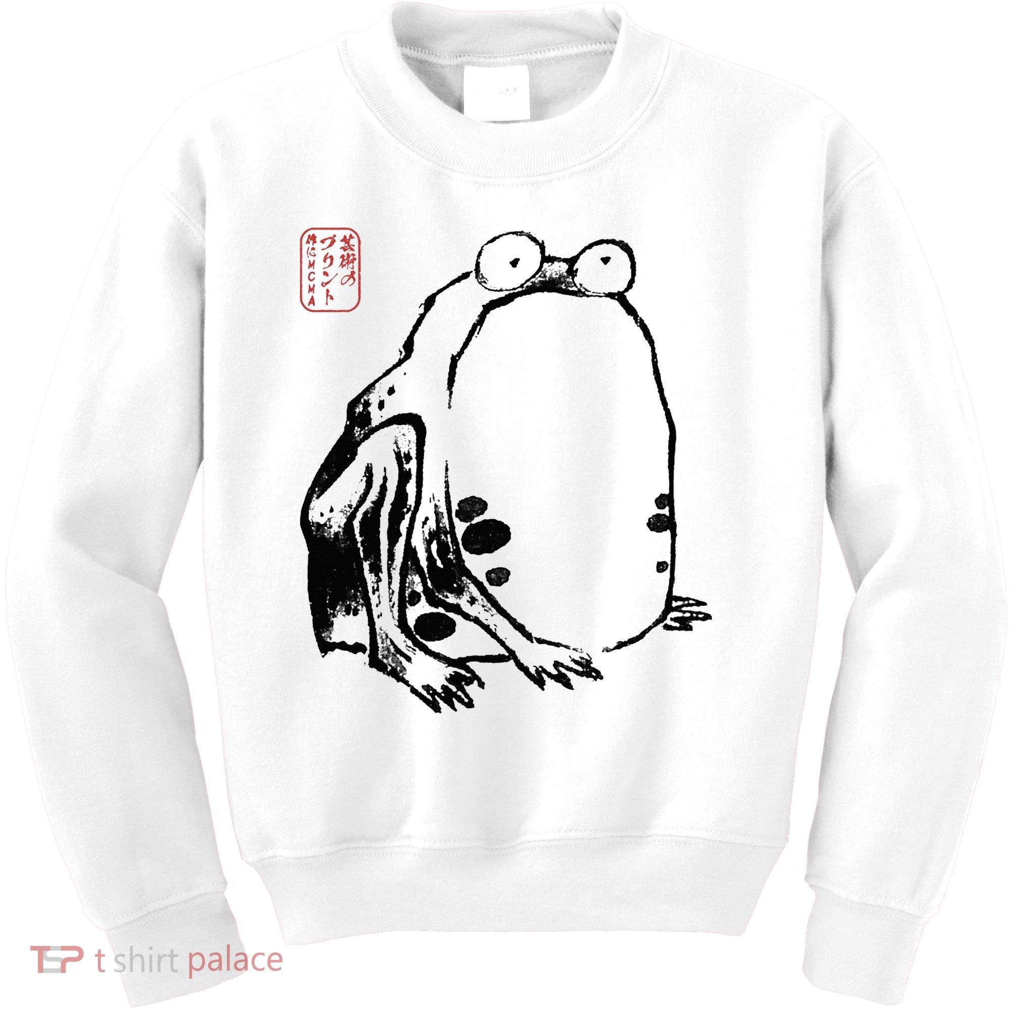 Japanese Grumpy Frog Ukiyoe Anime Japanese Kids Sweatshirt
