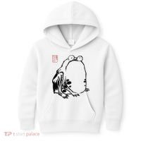 Japanese Grumpy Frog Ukiyoe Anime Japanese Kids Hoodie thumb 0