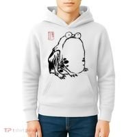 Japanese Grumpy Frog Ukiyoe Anime Japanese Kids Hoodie thumb 4