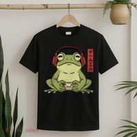 Japanese Gamer Frog Art Funny Vintage Gaming T-Shirt thumb 2