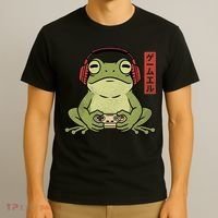 Japanese Gamer Frog Art Funny Vintage Gaming T-Shirt thumb 3