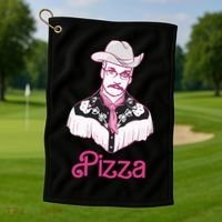 John Green Hes Just John Pizza Golf Towel thumb 1