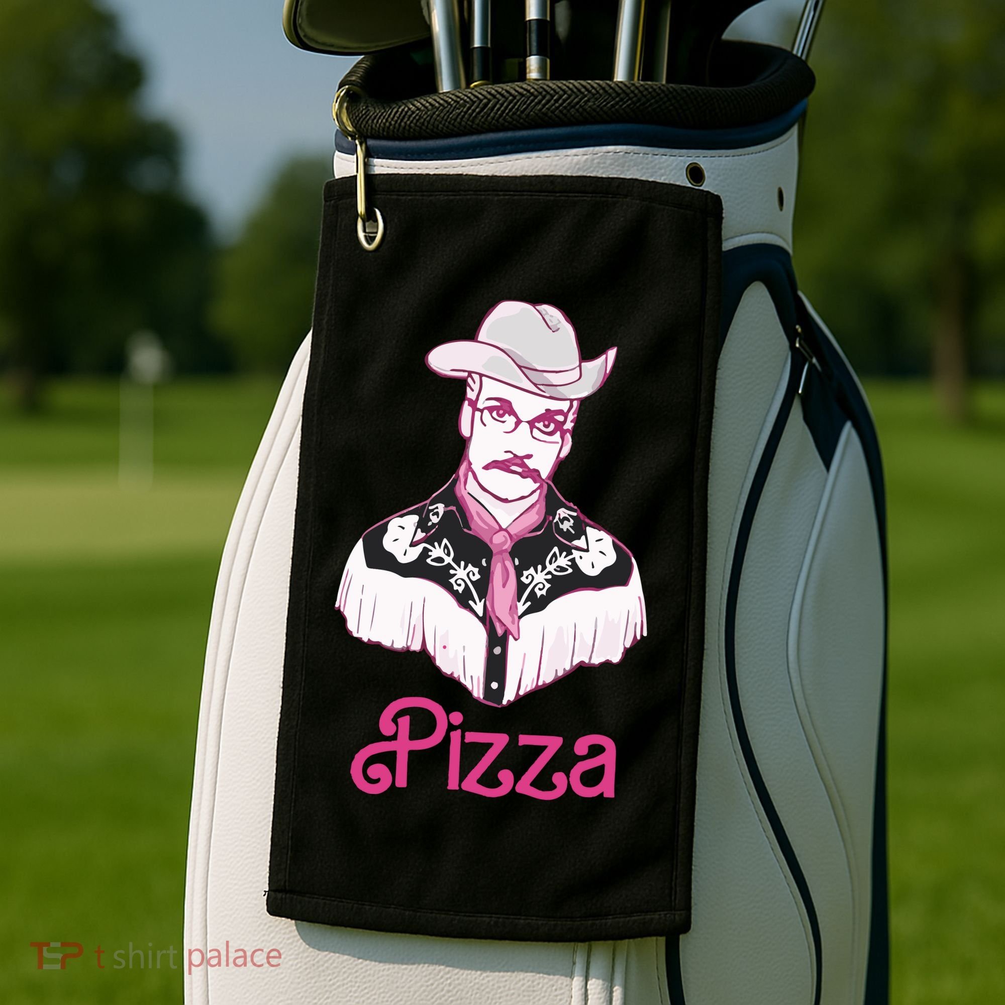 John Green Hes Just John Pizza Golf Towel