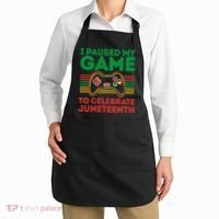 Juneteenth Gamer I Paused My Game To Celebrate Juneteenth Apron thumb 2