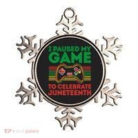 Juneteenth Gamer I Paused My Game To Celebrate Juneteenth Ornament thumb 0