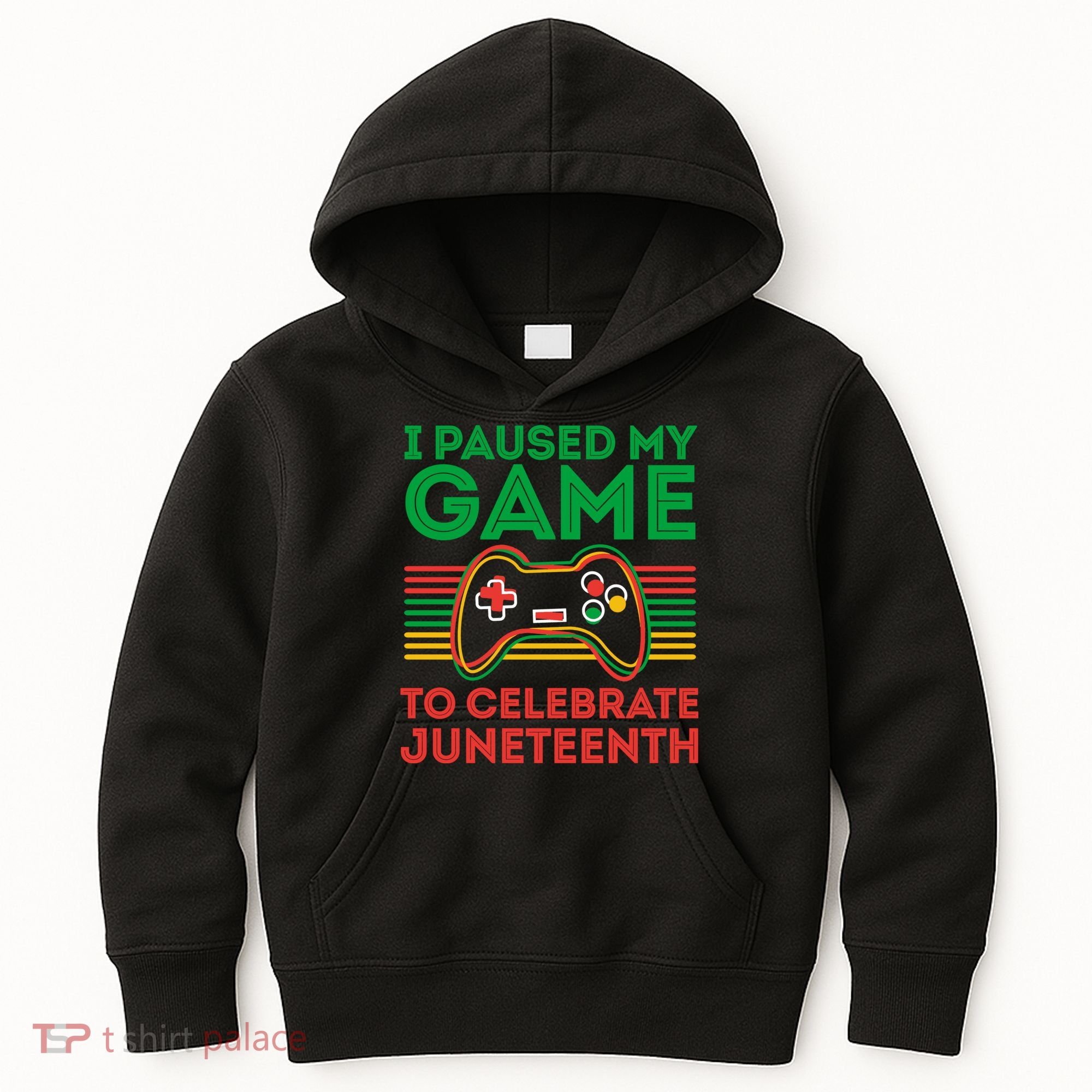 Juneteenth Gamer I Paused My Game To Celebrate Juneteenth Kids Hoodie