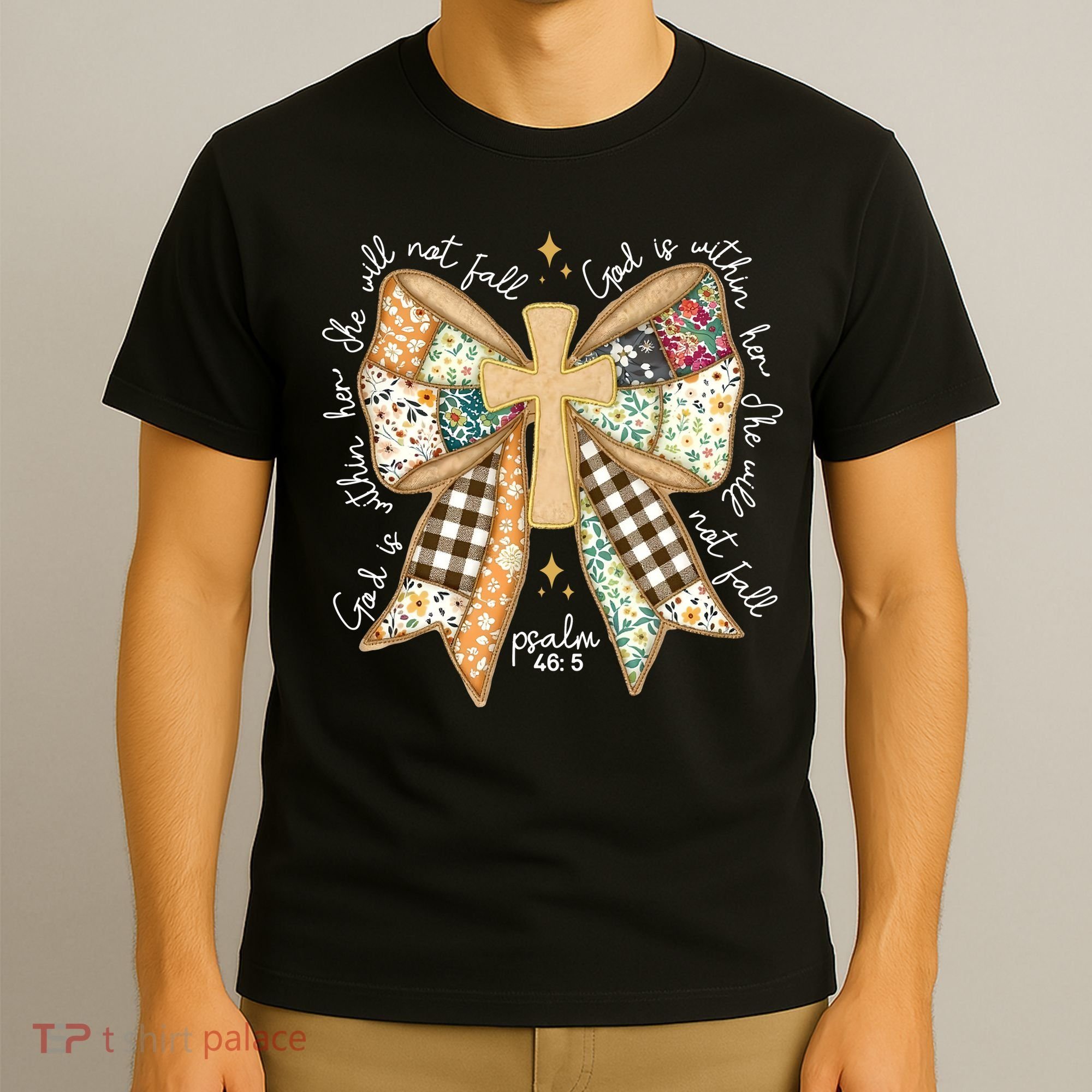 Jesus God Is Within Her Coquette Christian Faith T-Shirt
