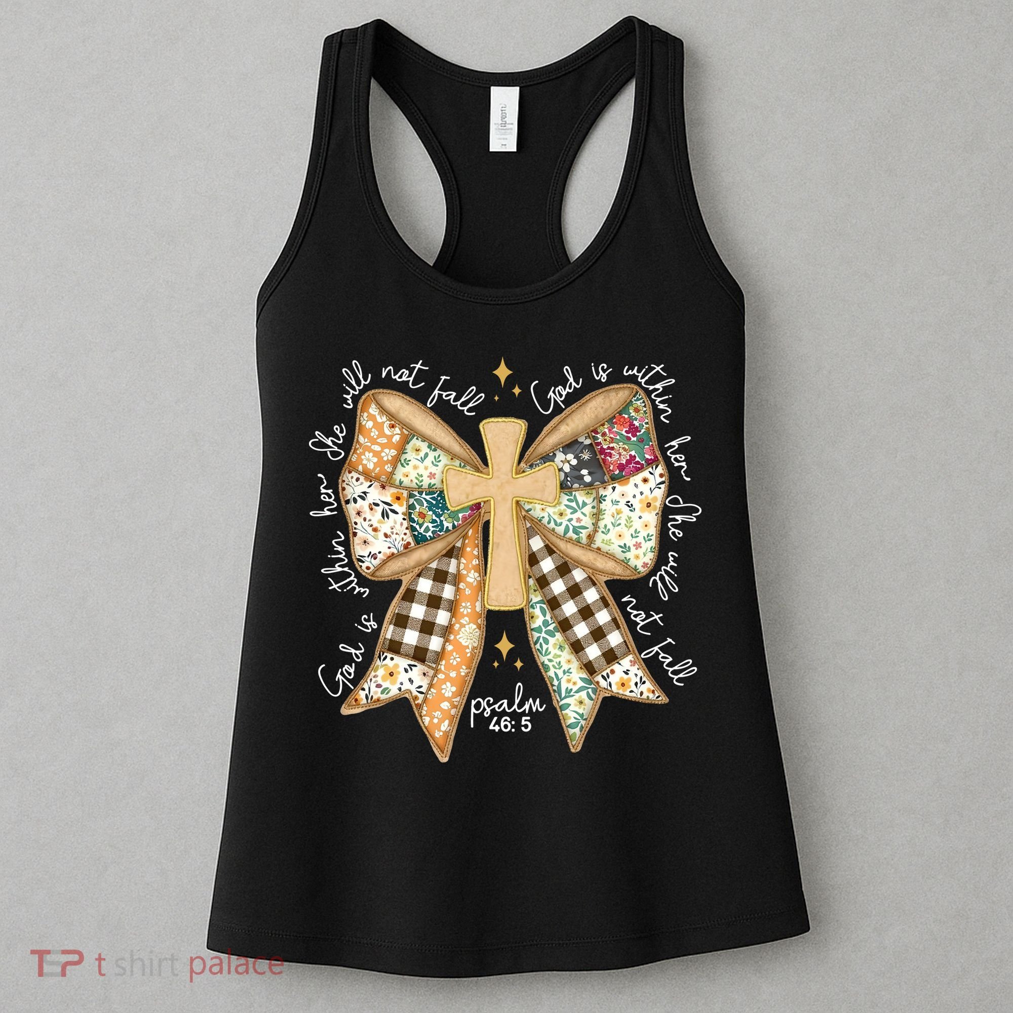 Jesus God Is Within Her Coquette Christian Faith Women's Tank Top