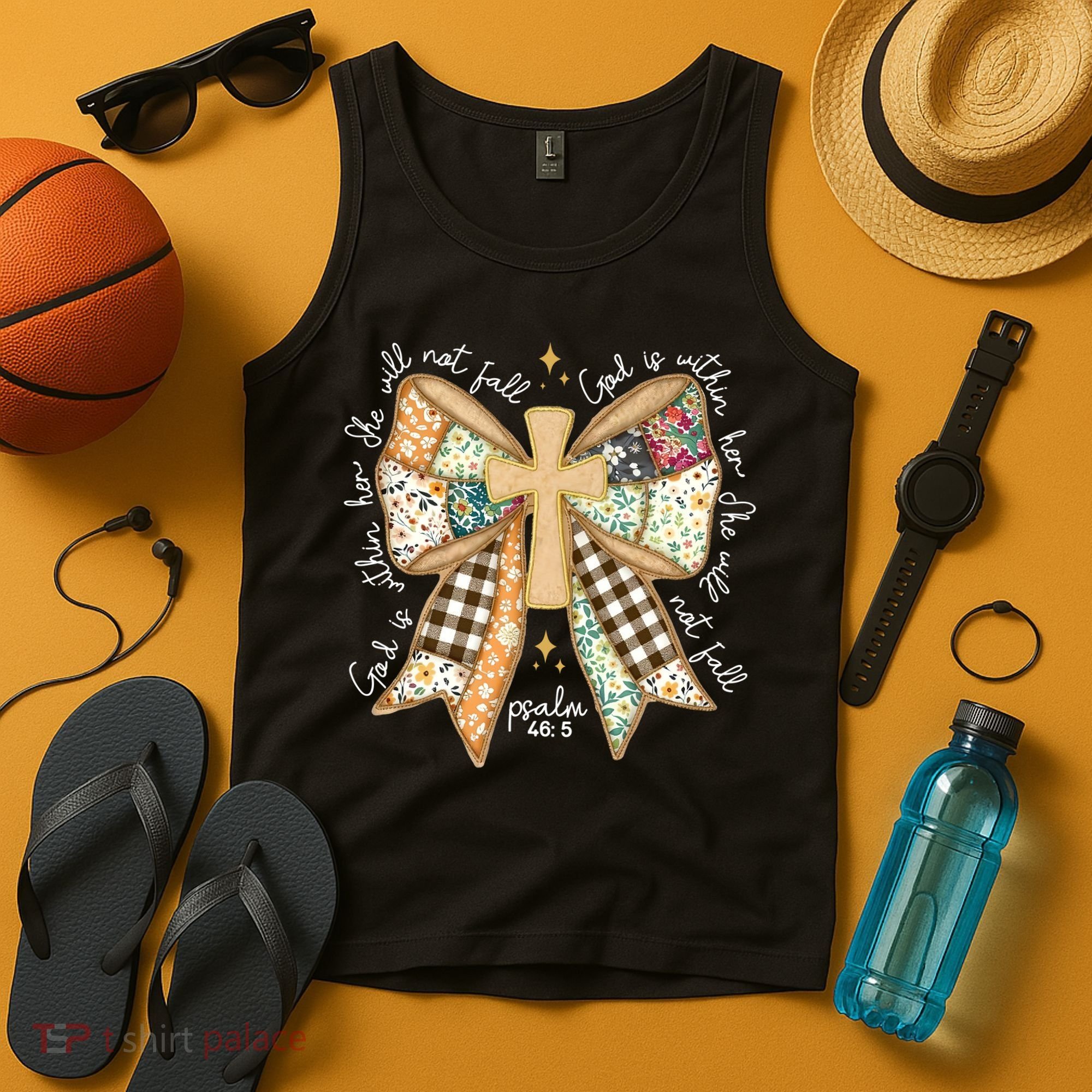 Jesus God Is Within Her Coquette Christian Faith Tank Top