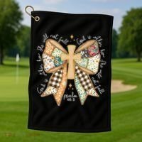 Jesus God Is Within Her Coquette Christian Faith Golf Towel thumb 1