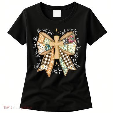 Jesus God Is Within Her Coquette Christian Faith Women's T-Shirt
