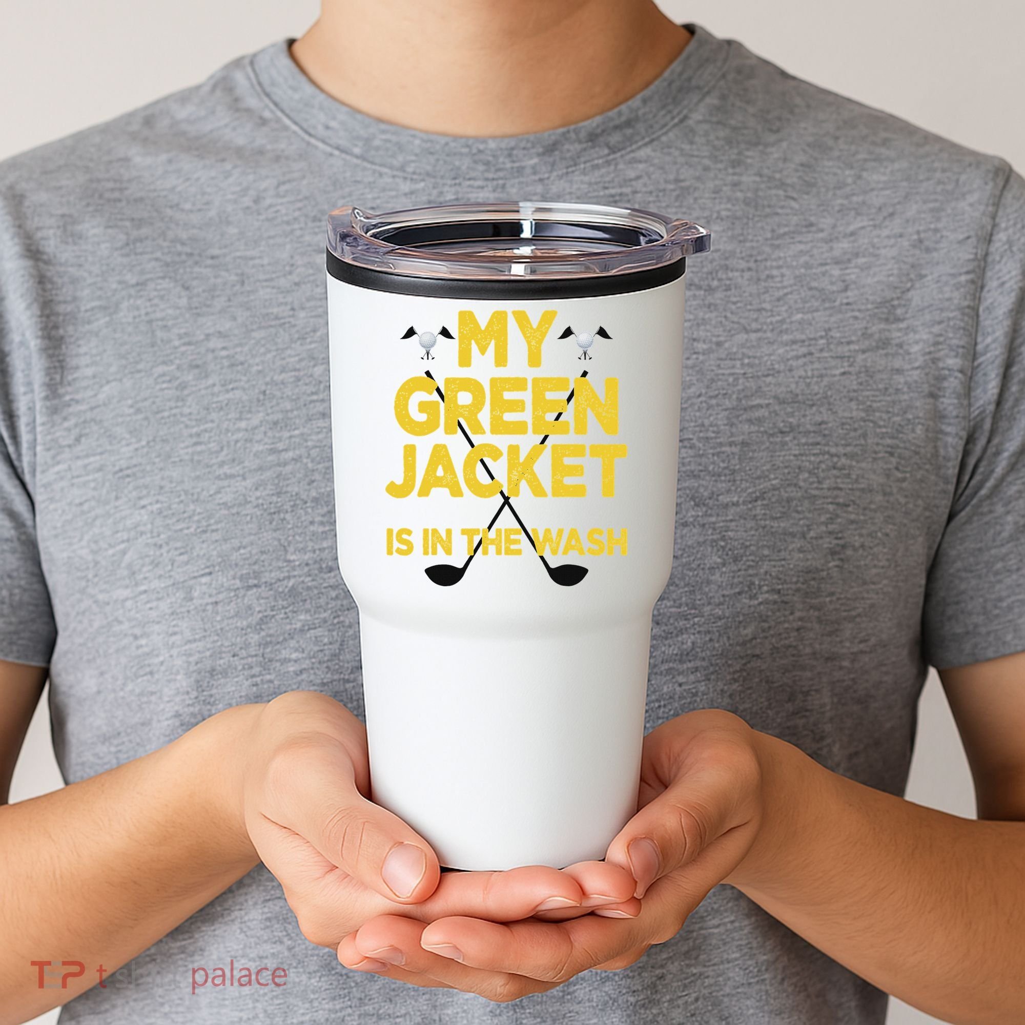Jacket Green In The Wash Master Golf Golfer Player Tumbler