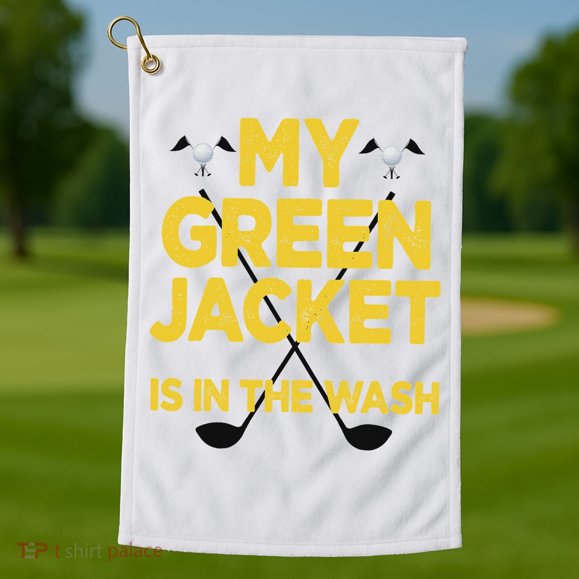 Jacket Green In The Wash Master Golf Golfer Player Golf Towel