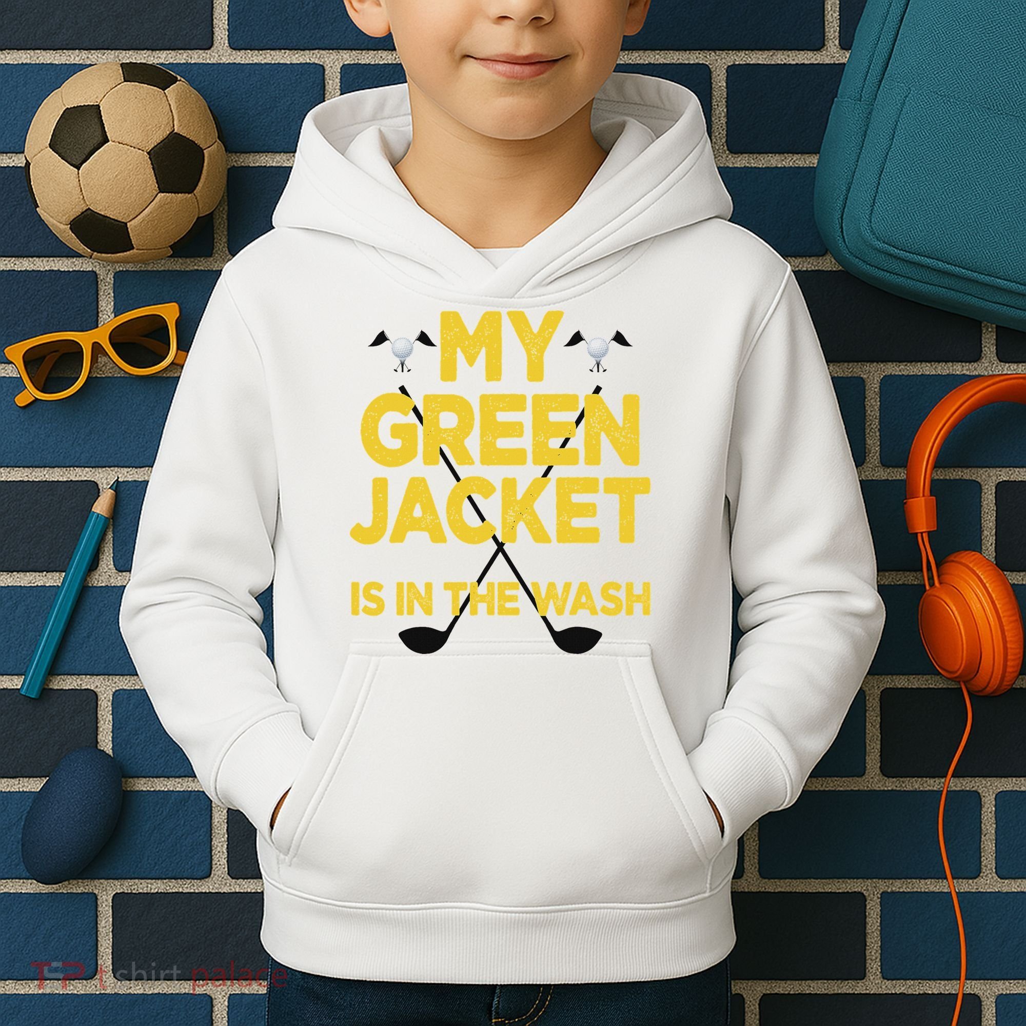 Jacket Green In The Wash Master Golf Golfer Player Kids Hoodie