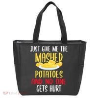 Just Give Me The Mashed Potatoes Funny Thanksgiving Xmas Tote Bag thumb 0