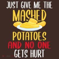 Just Give Me The Mashed Potatoes Funny Thanksgiving Xmas Baby Bodysuit thumb 2