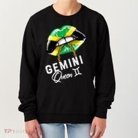 Jamaica Gemini Queen Zodiac Birthday Jamaican Lips Women's Sweatshirt thumb 0