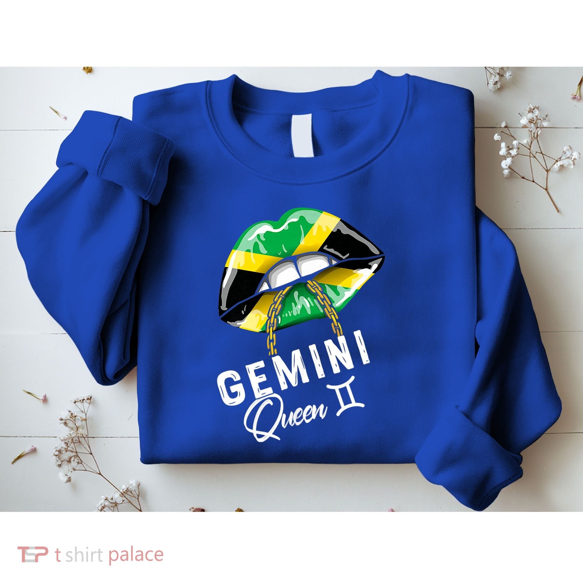 Jamaica Gemini Queen Zodiac Birthday Jamaican Lips Sweatshirt