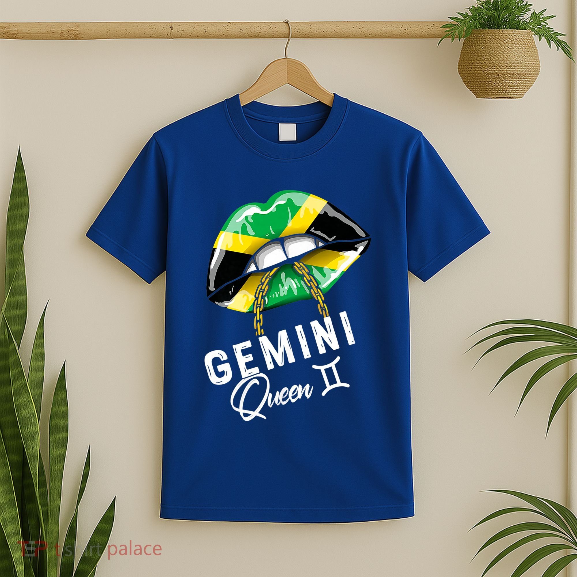 Jamaica Gemini Queen Zodiac Birthday Jamaican Lips T-Shirt