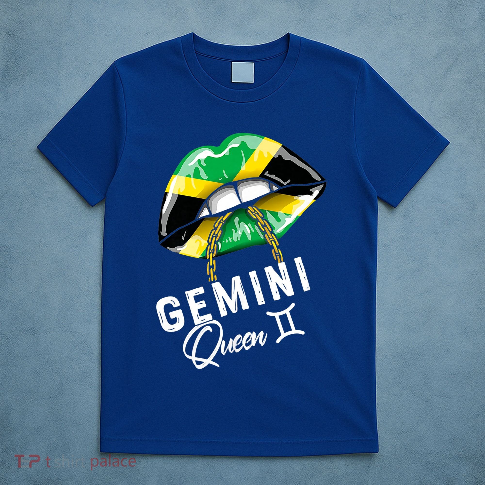 Jamaica Gemini Queen Zodiac Birthday Jamaican Lips T-Shirt