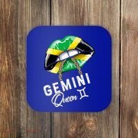 Jamaica Gemini Queen Zodiac Birthday Jamaican Lips Coaster thumb 0
