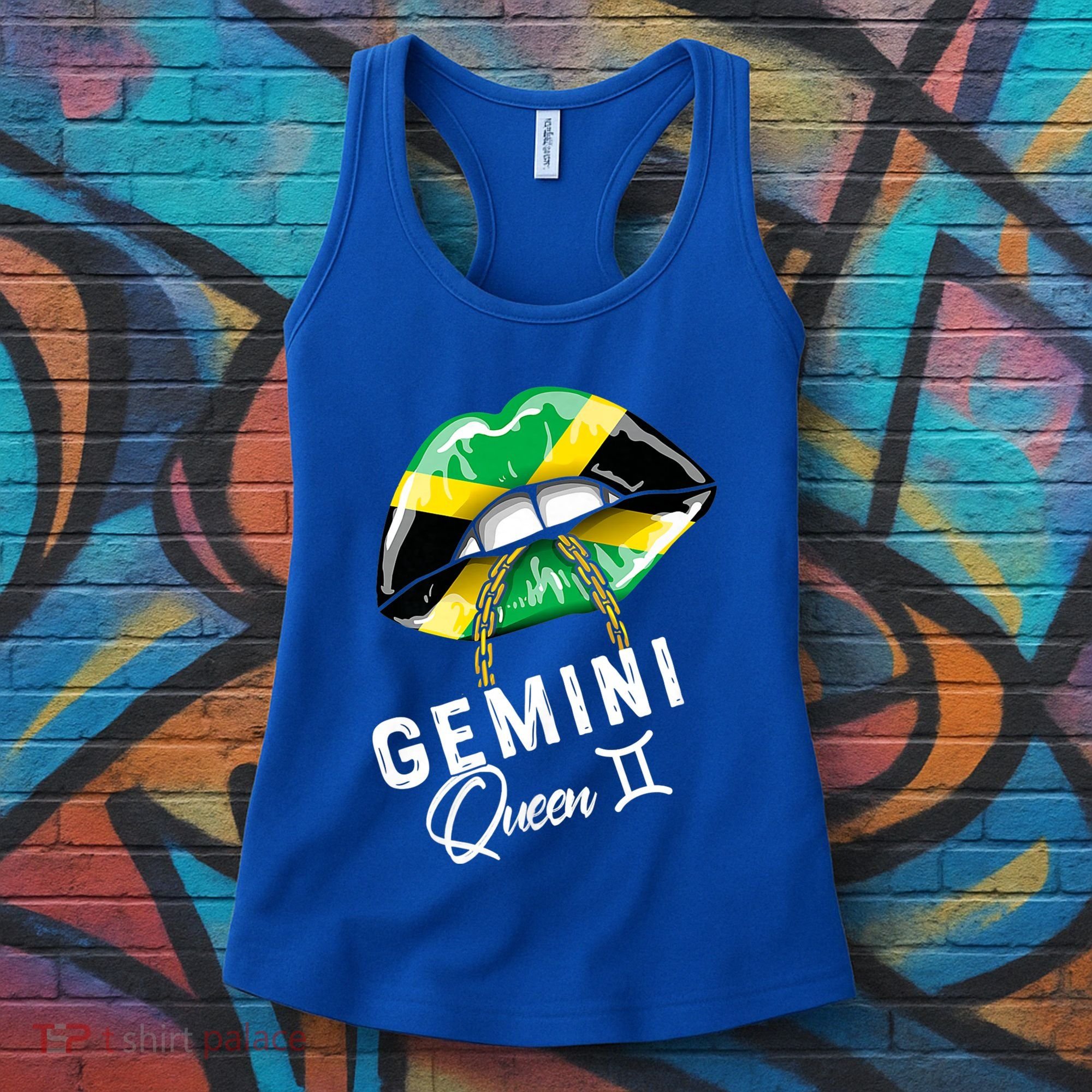 Jamaica Gemini Queen Zodiac Birthday Jamaican Lips Women's Tank Top