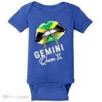 Jamaica Gemini Queen Zodiac Birthday Jamaican Lips Baby Bodysuit thumb 0