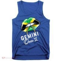 Jamaica Gemini Queen Zodiac Birthday Jamaican Lips Tank Top thumb 0