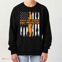 Jesus God Religious Man Of God Husband Dad Protector Women's Sweatshirt thumb 0