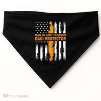 Jesus God Religious Man Of God Husband Dad Protector USA-Made Doggie Bandana thumb 0