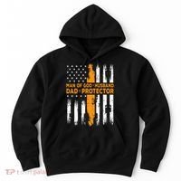 Jesus God Religious Man Of God Husband Dad Protector Hoodie thumb 0
