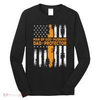 Jesus God Religious Man Of God Husband Dad Protector Long Sleeve Shirt thumb 0