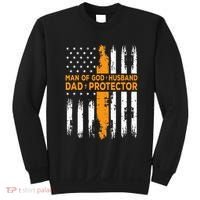 Jesus God Religious Man Of God Husband Dad Protector Sweatshirt thumb 0