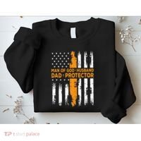 Jesus God Religious Man Of God Husband Dad Protector Sweatshirt thumb 2