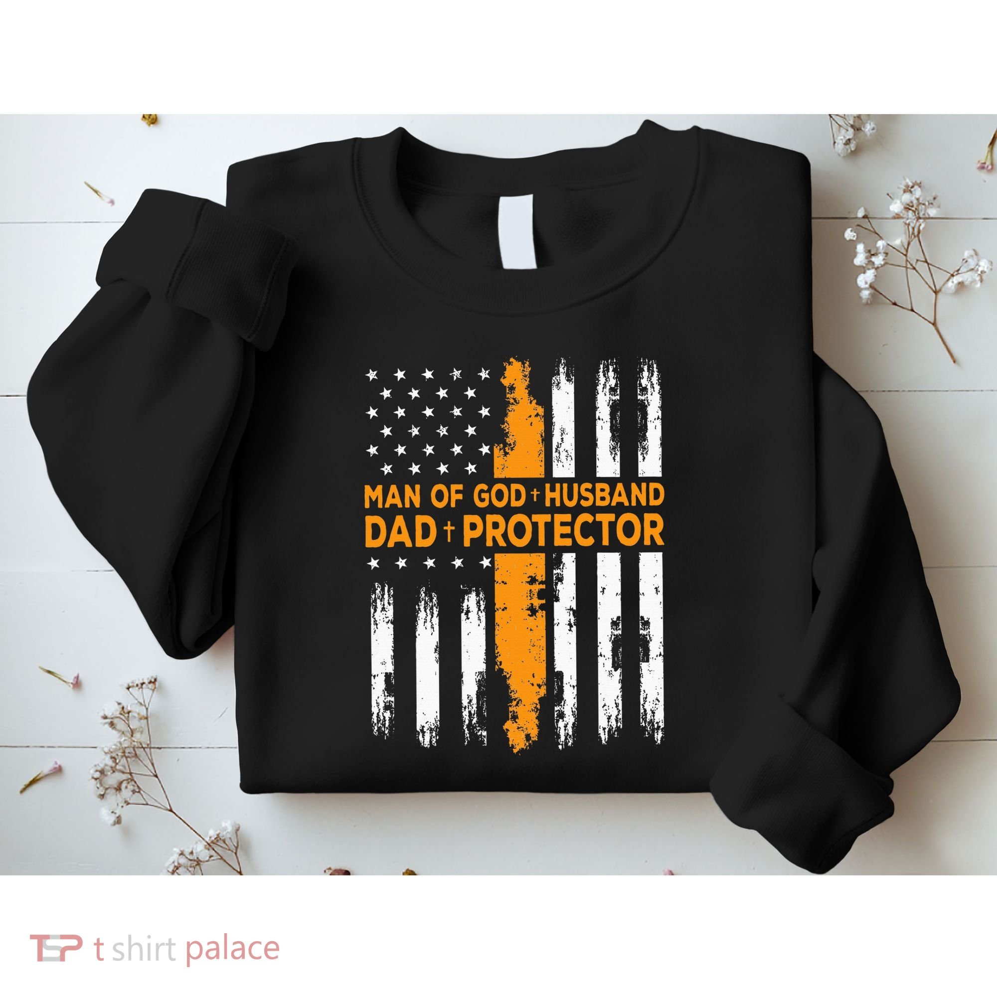 Jesus God Religious Man Of God Husband Dad Protector Sweatshirt