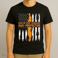 Jesus God Religious Man Of God Husband Dad Protector T-Shirt thumb 3