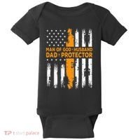 Jesus God Religious Man Of God Husband Dad Protector Baby Bodysuit thumb 0
