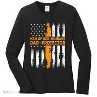 Jesus God Religious Man Of God Husband Dad Protector Women's Long Sleeve Shirt thumb 0