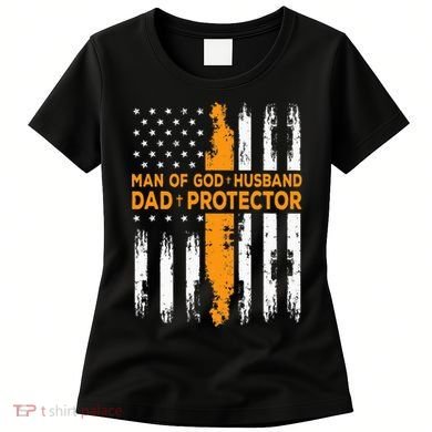Jesus God Religious Man Of God Husband Dad Protector Women's T-Shirt