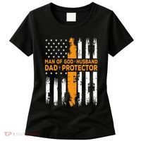 Jesus God Religious Man Of God Husband Dad Protector Women's T-Shirt thumb 0