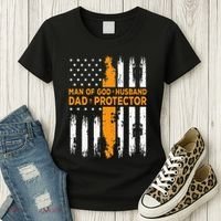 Jesus God Religious Man Of God Husband Dad Protector Women's T-Shirt thumb 3