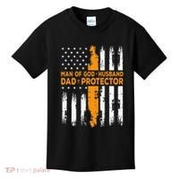 Jesus God Religious Man Of God Husband Dad Protector Kids T-Shirt thumb 0