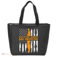 Jesus God Religious Man Of God Husband Dad Protector Tote Bag thumb 0
